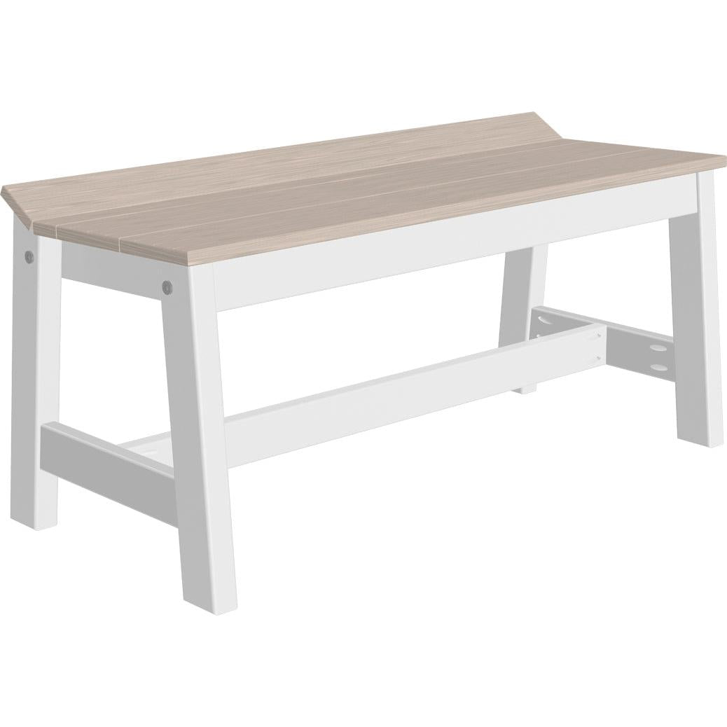 LCCDB41BIW-LuxCraft-Café Dining Bench (41")-Birch White-Pangaea Patio