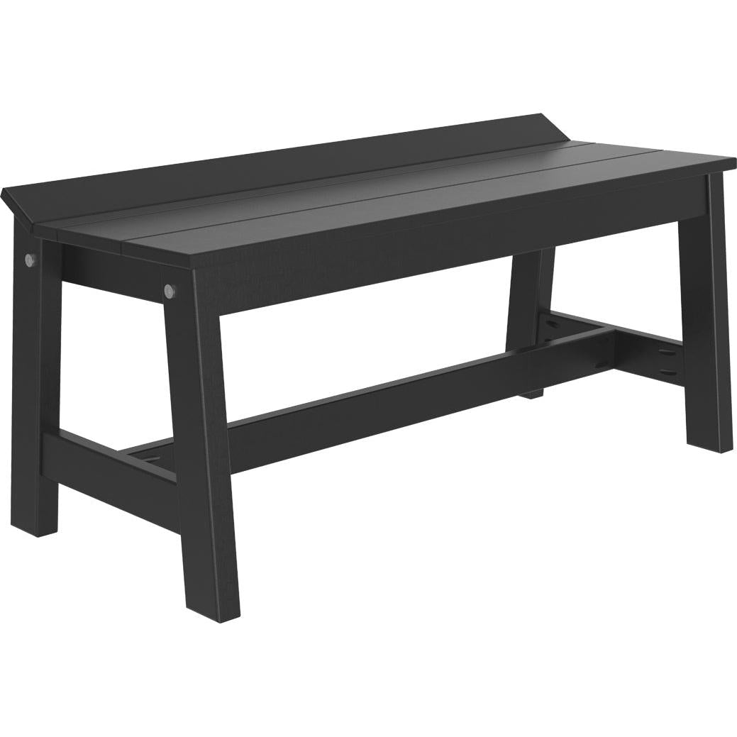 LCCDB41BK-LuxCraft-Café Dining Bench (41")-Black-Pangaea Patio