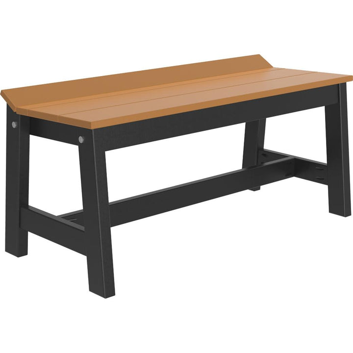 LCCDB41CB-LuxCraft-Café Dining Bench (41")-Cedar Black-Pangaea Patio