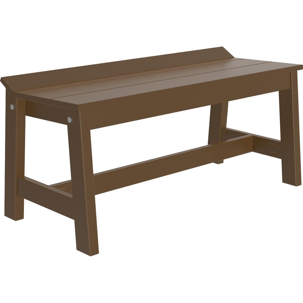LCCDB41CBR-LuxCraft-Café Dining Bench (41")-Chestnut Brown-Pangaea Patio