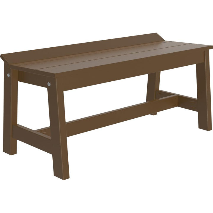 LCCDB41CBR-LuxCraft-Café Dining Bench (41")-Chestnut Brown-Pangaea Patio