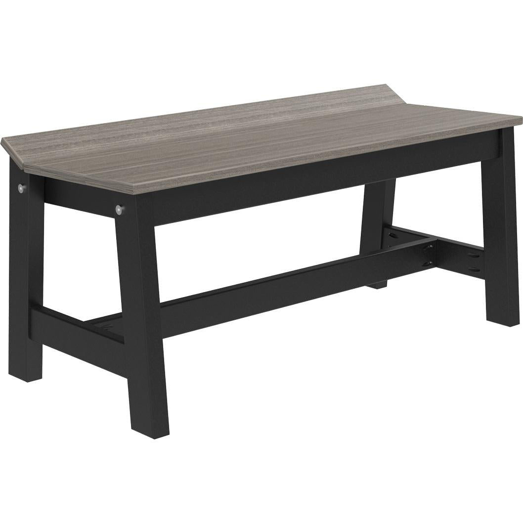 LCCDB41CGB-LuxCraft-Café Dining Bench (41")-Coastal Gray-Pangaea Patio
