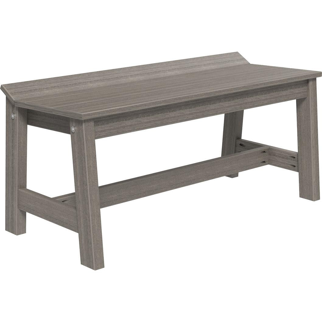 LCCDB41CG-LuxCraft-Café Dining Bench (41")-Brazilian Walnut Black-Pangaea Patio