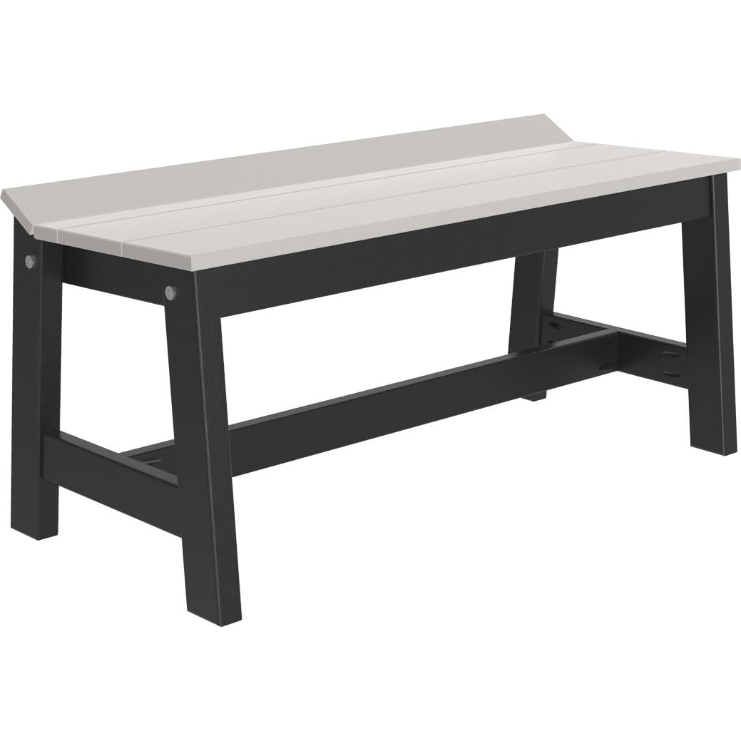 LCCDB41DGB-LuxCraft-Café Dining Bench (41")-Dove Gray Black-Pangaea Patio