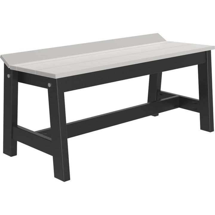 LCCDB41DGB-LuxCraft-Café Dining Bench (41")-Dove Gray Black-Pangaea Patio