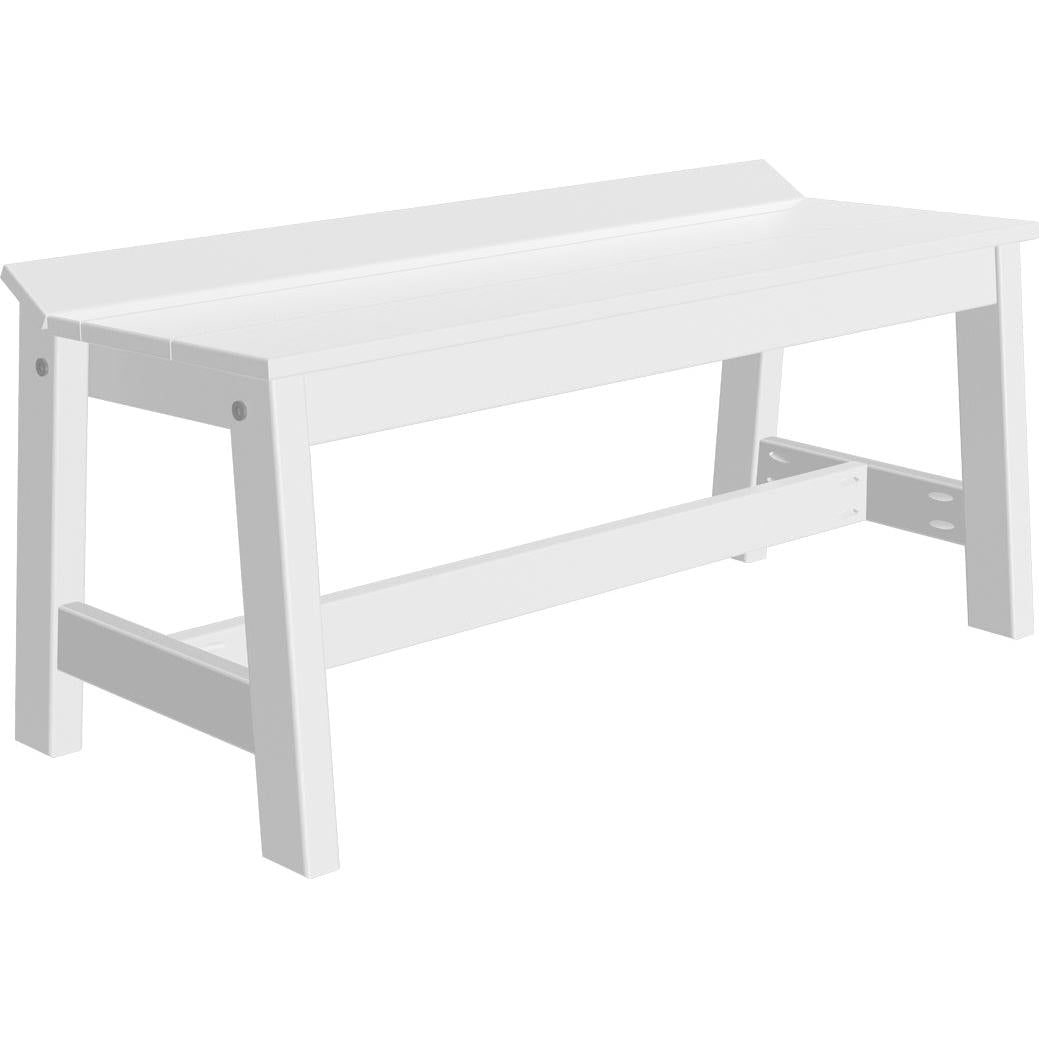 LCCDB41W-LuxCraft-Café Dining Bench (41")-White-Pangaea Patio