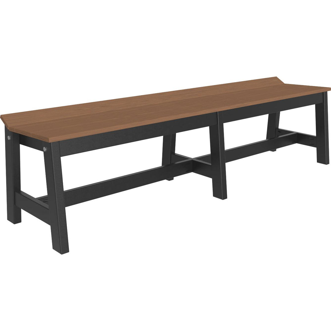 LCCDB72AMB-LuxCraft-Café Dining Bench (72")-Antique Mahogany Black-Pangaea Patio