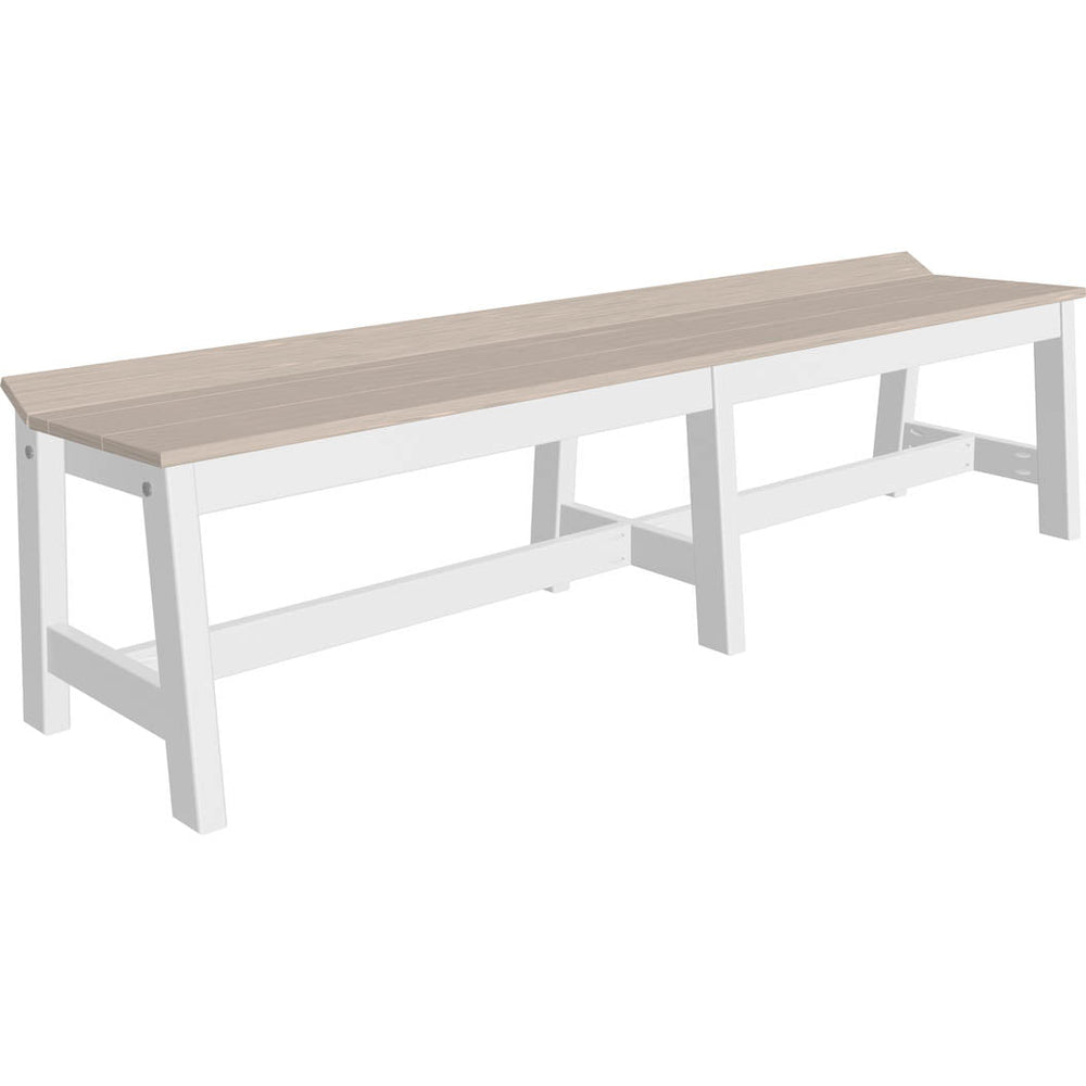 LCCDB72BIW-LuxCraft-Café Dining Bench (72")-Birch White-Pangaea Patio