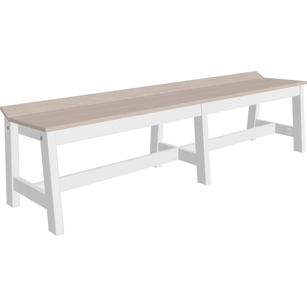 LCCDB72BIW-LuxCraft-Café Dining Bench (72")-Birch White-Pangaea Patio