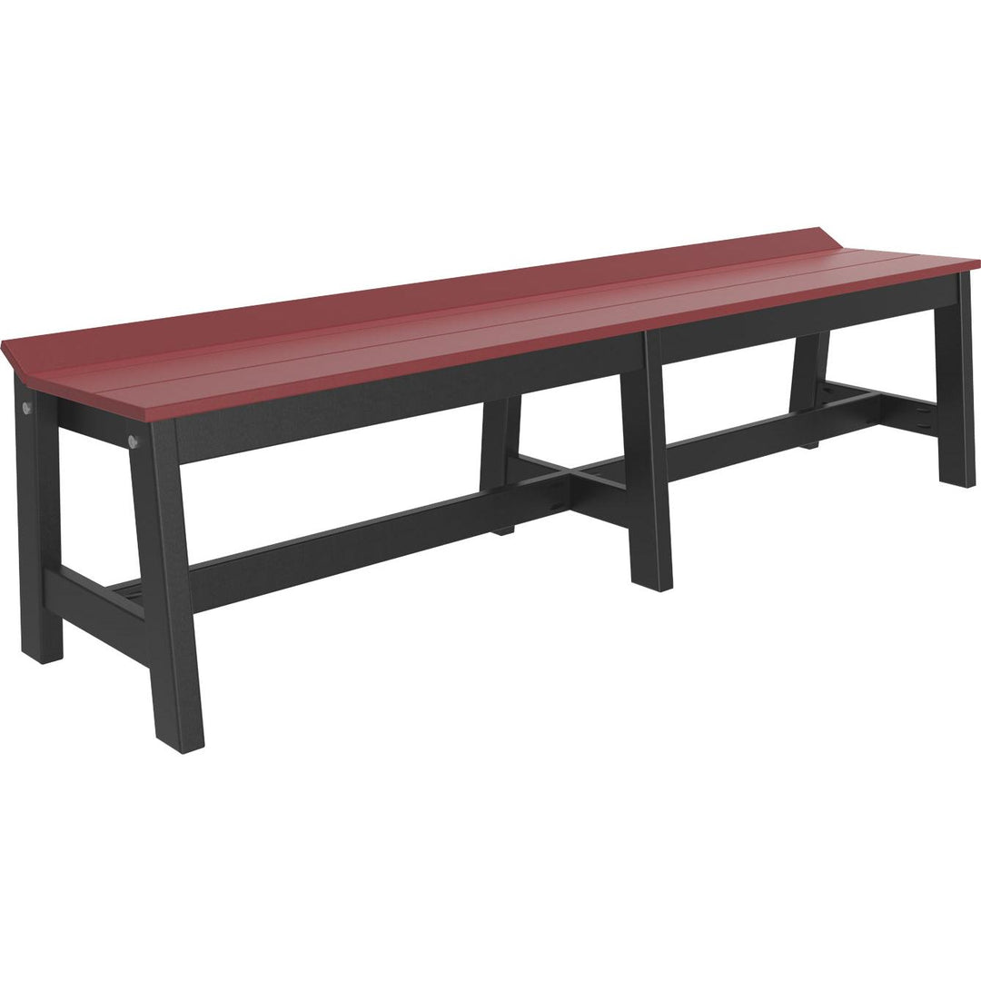 LCCDB72CHB-LuxCraft-Café Dining Bench (72")-Cherrywood Black-Pangaea Patio
