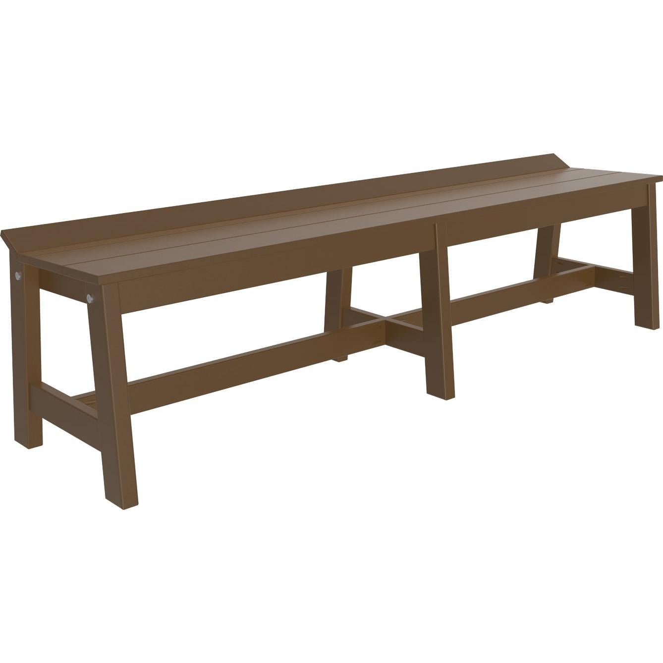 LCCDB72CBR-LuxCraft-Café Dining Bench (72")-Chestnut Brown-Pangaea Patio
