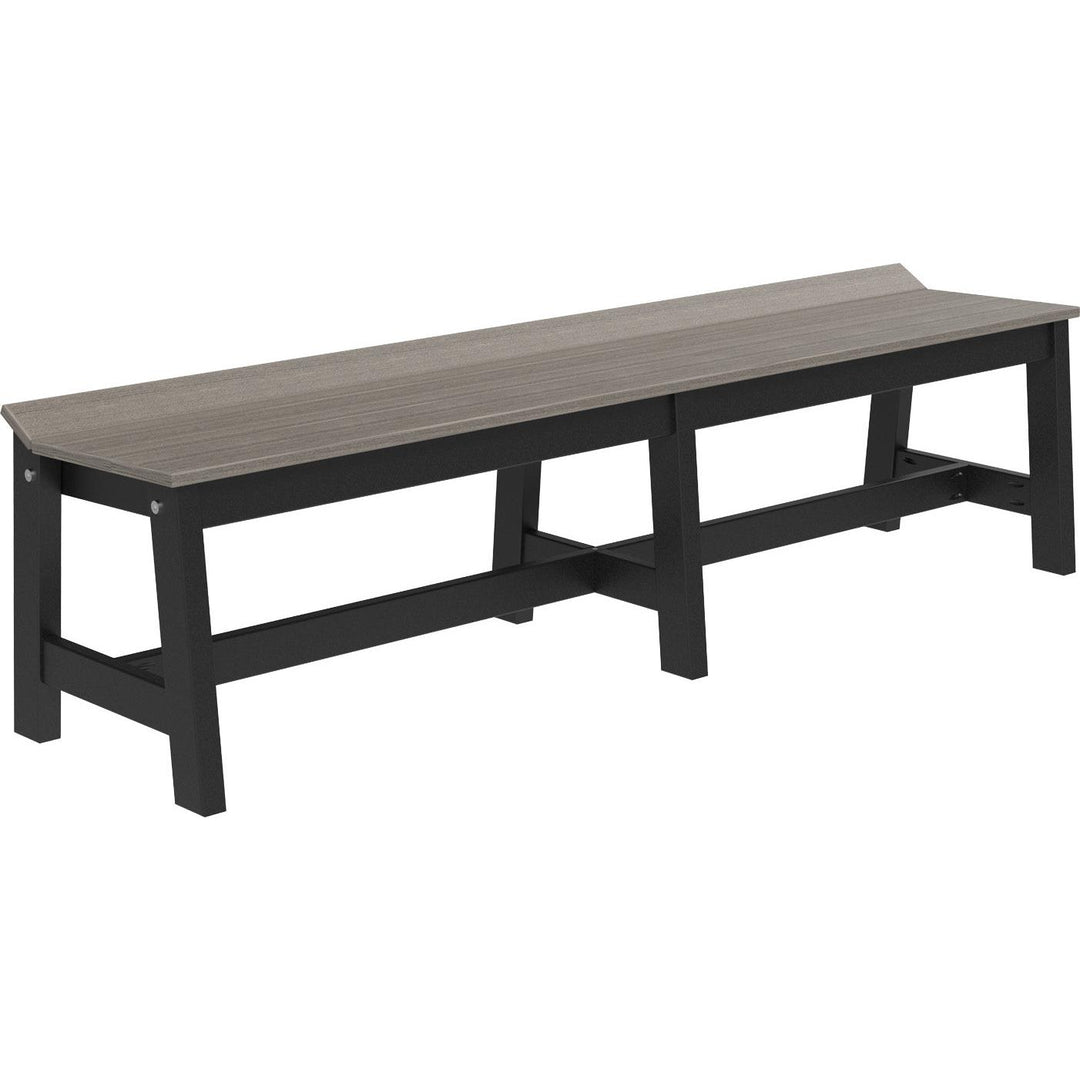 LCCDB72CGB-LuxCraft-Café Dining Bench (72")-Coastal Gray-Pangaea Patio