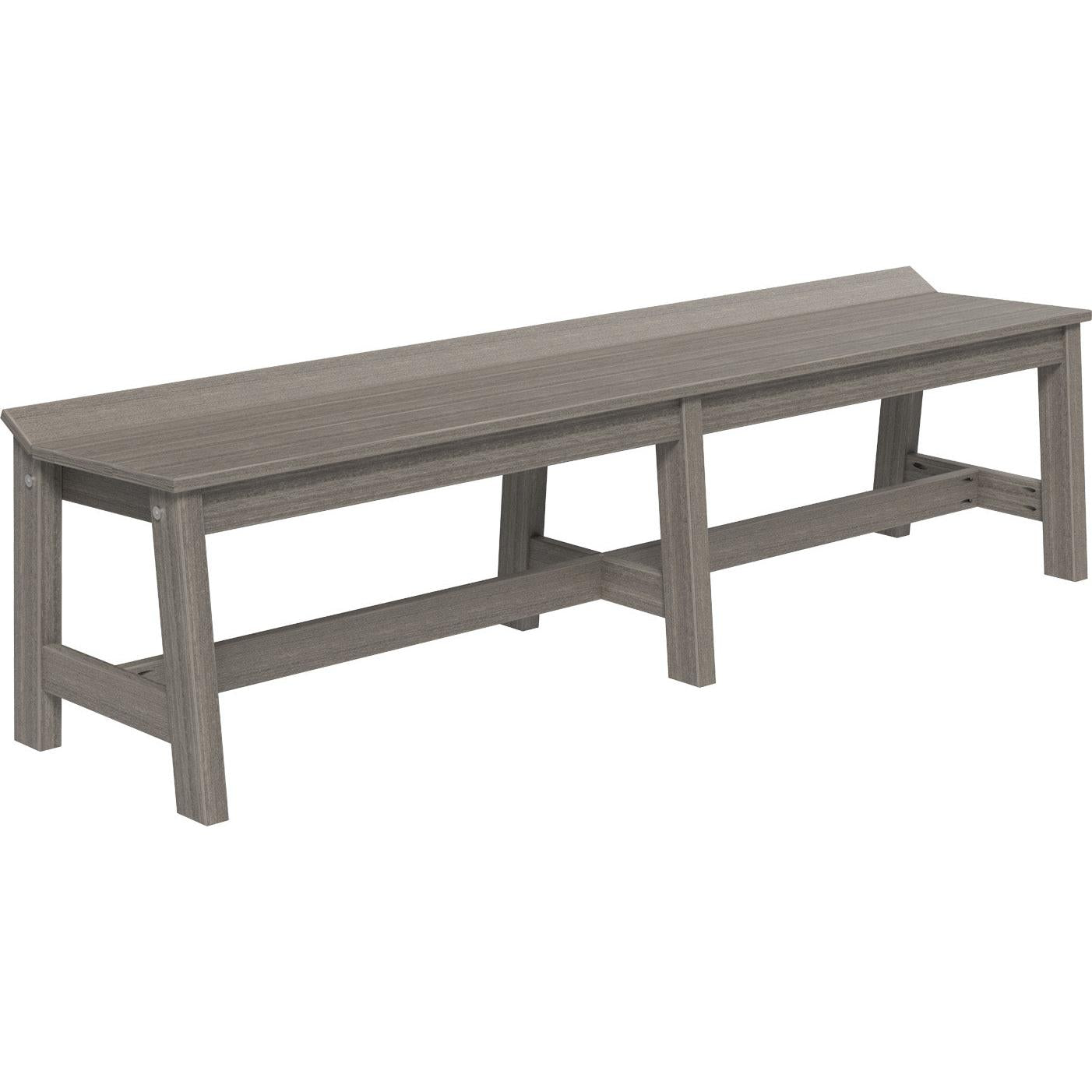 LCCDB72CG-LuxCraft-Café Dining Bench (72")-Brazilian Walnut Black-Pangaea Patio