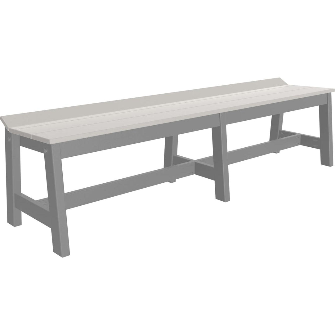 LCCDB72DGS-LuxCraft-Café Dining Bench (72")-Dove Gray Slate-Pangaea Patio