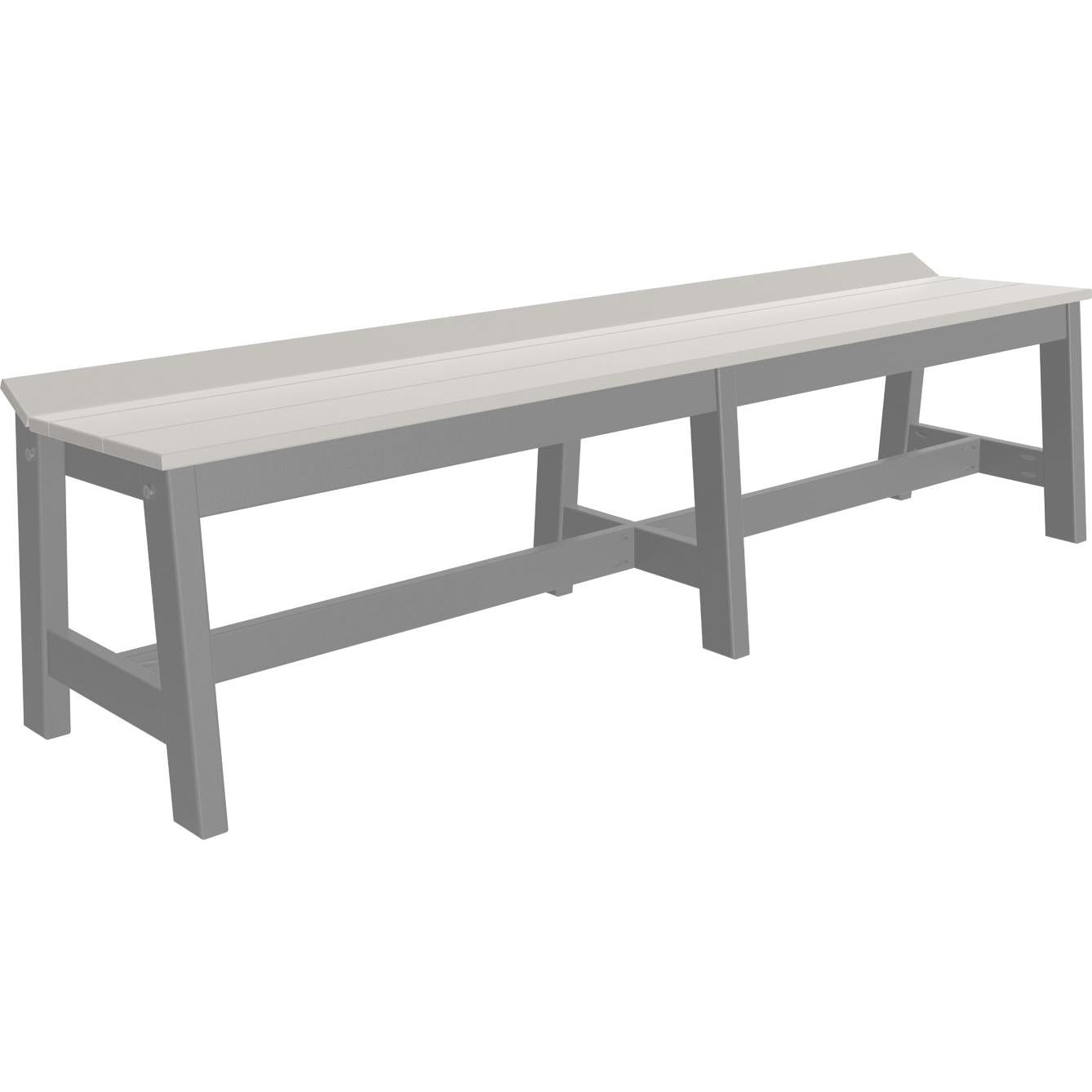 LCCDB72DGS-LuxCraft-Café Dining Bench (72")-Dove Gray Slate-Pangaea Patio