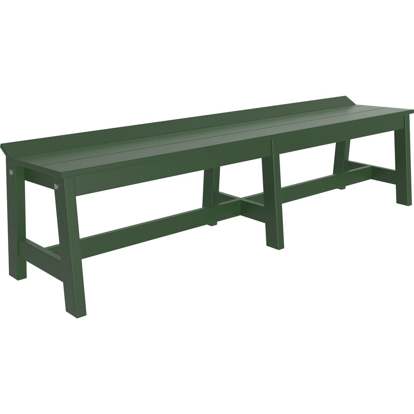 LCCDB72G-LuxCraft-Café Dining Bench (72")-Green-Pangaea Patio