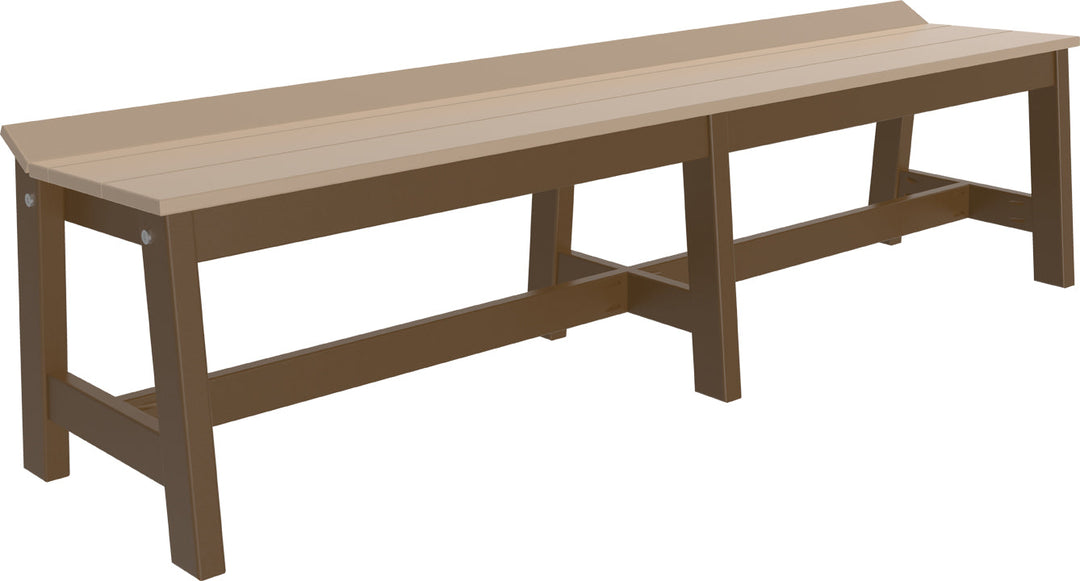 LCCDB72WWCBR-LuxCraft-Café Dining Bench (72")-Pangaea Patio