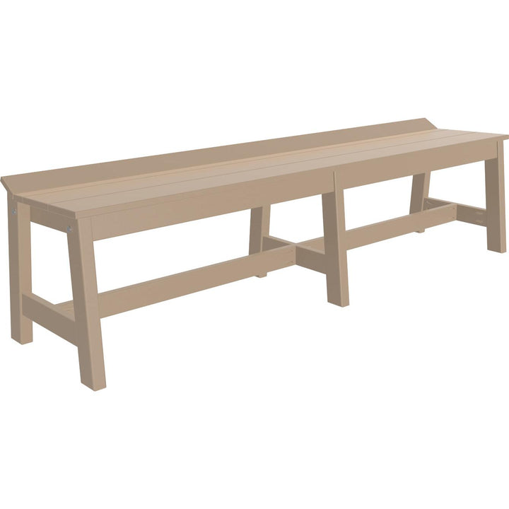 LCCDB72WW-LuxCraft-Café Dining Bench (72")-Weatherwood-Pangaea Patio