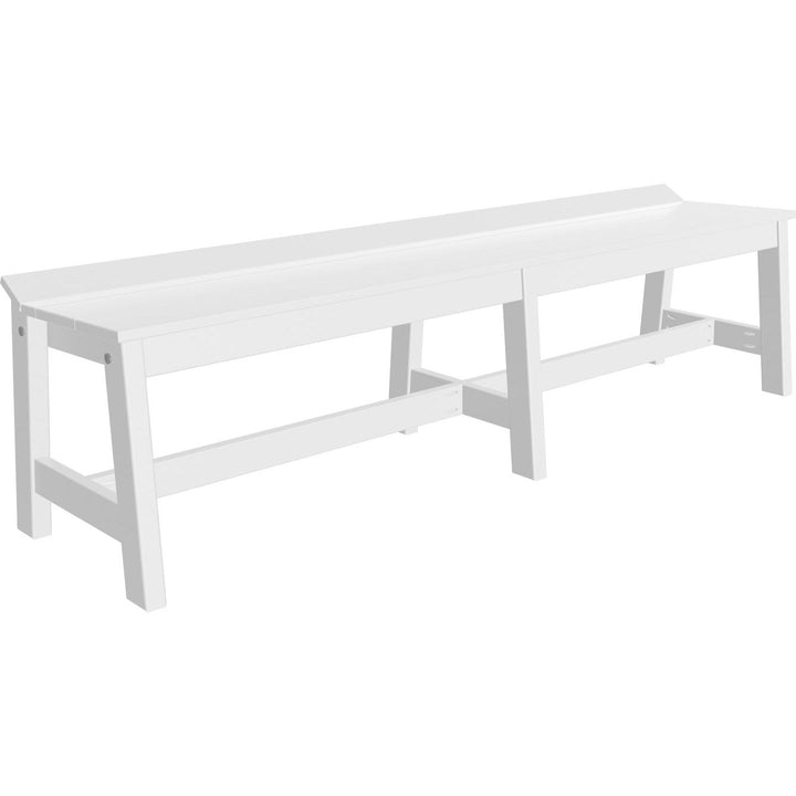 LCCDB72W-LuxCraft-Café Dining Bench (72")-White-Pangaea Patio