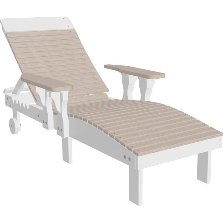 LCPLCBIW-LuxCraft-Chaise Lounge Chair-Birch White-Pangaea Patio