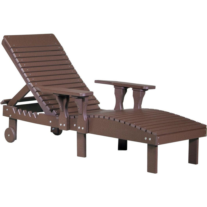 LCPLCCBR-LuxCraft-Chaise Lounge Chair-Chestnut Brown-Pangaea Patio