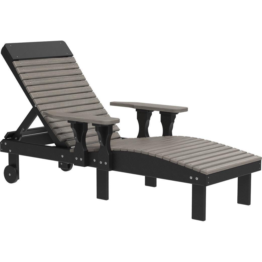 LCPLCCGB-LuxCraft-Chaise Lounge Chair-Coastal Gray-Pangaea Patio