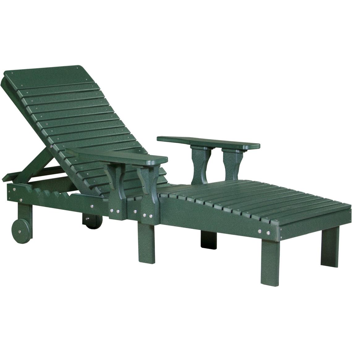 LCPLCG-LuxCraft-Chaise Lounge Chair-Green-Pangaea Patio