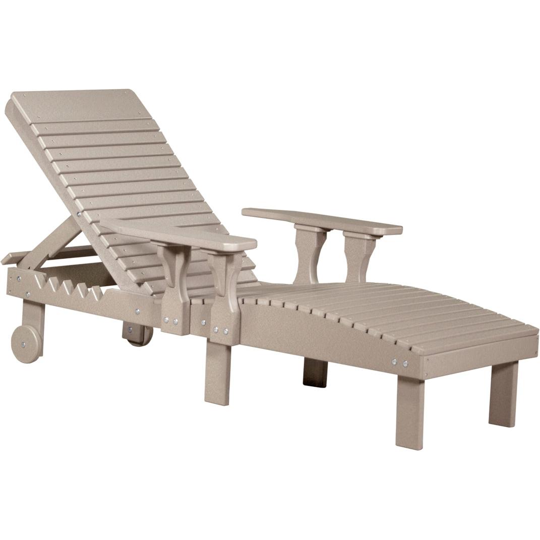 LCPLCWW-LuxCraft-Chaise Lounge Chair-Weatherwood-Pangaea Patio