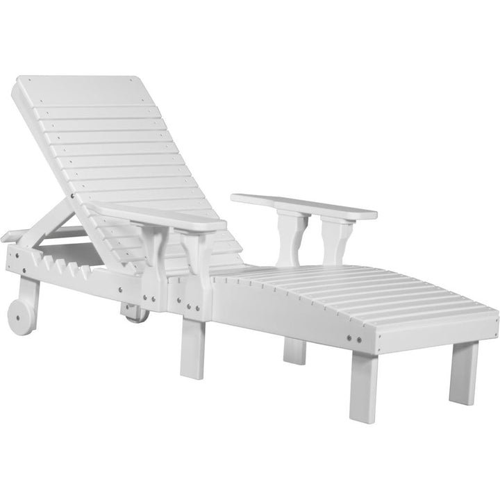 LCPLCW-LuxCraft-Chaise Lounge Chair-White-Pangaea Patio