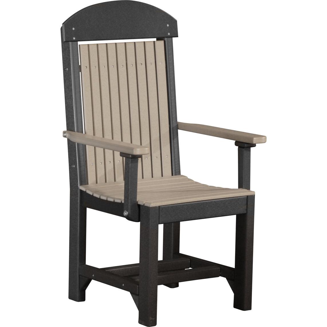LCCACDCB-LuxCraft-Classic Arm Chair-Dining-Cedar Black-Pangaea Patio