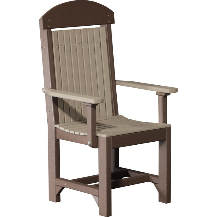 LCCACDCBR-LuxCraft-Classic Arm Chair-Dining-Chestnut Brown-Pangaea Patio