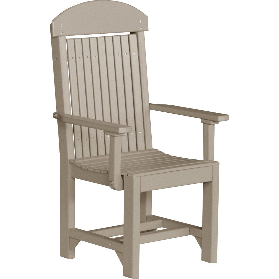 LCCACDBK-LuxCraft-Classic Arm Chair-Dining-Black-Pangaea Patio