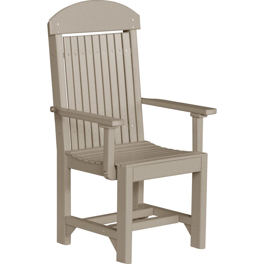 LCCACDBK-LuxCraft-Classic Arm Chair-Dining-Black-Pangaea Patio