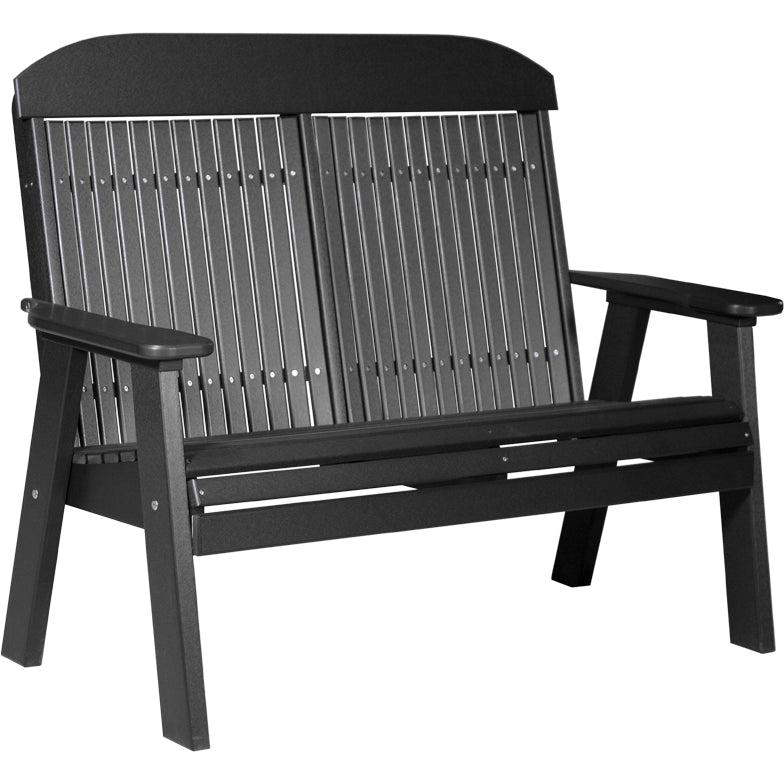 LC4CPBBK-LuxCraft-Classic Bench - 4'-Black-Pangaea Patio
