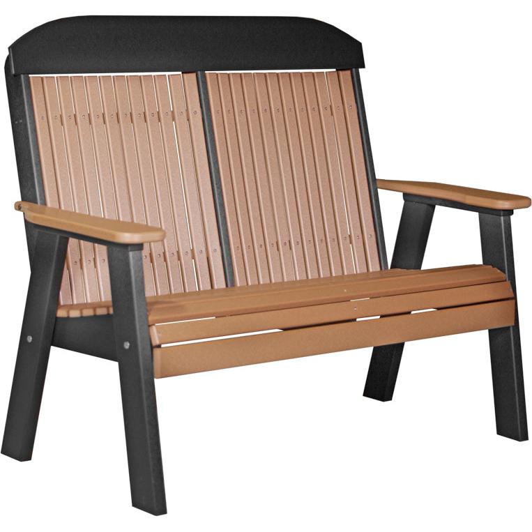 LC4CPBCB-LuxCraft-Classic Bench - 4'-Cedar Black-Pangaea Patio