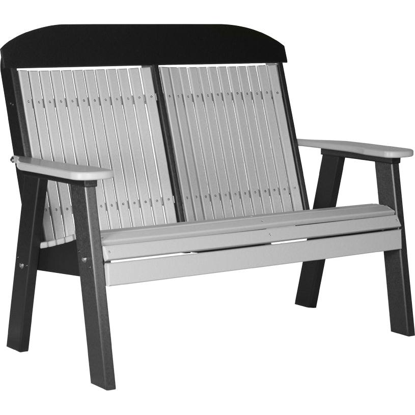 LC4CPBDGB-LuxCraft-Classic Bench - 4'-Dove Gray Black-Pangaea Patio