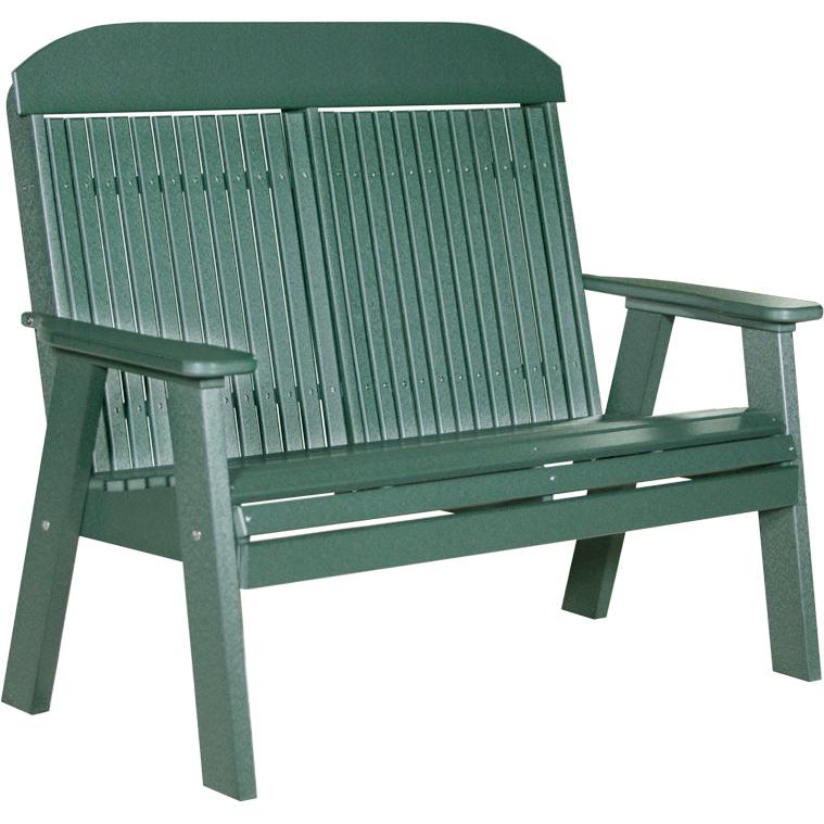 LC4CPBG-LuxCraft-Classic Bench - 4'-Green-Pangaea Patio