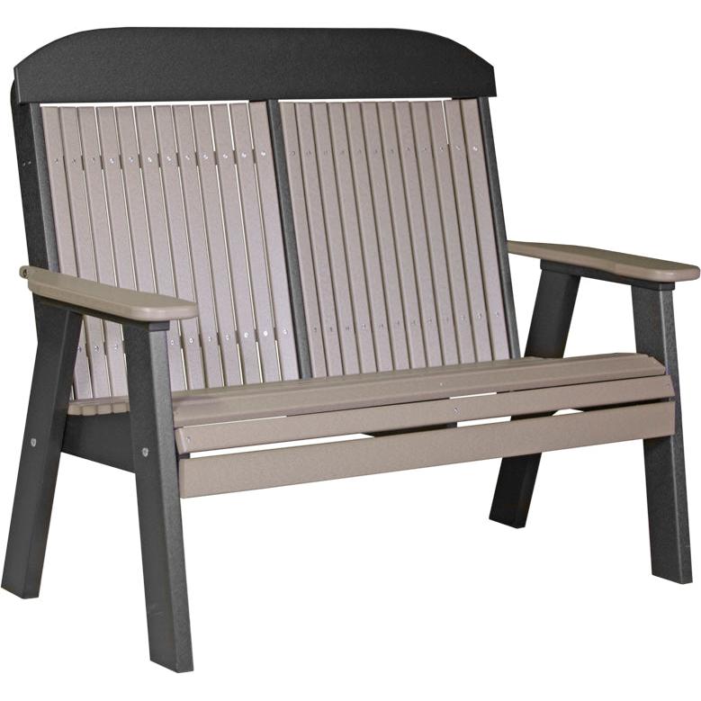LC4CPBWWB-LuxCraft-Classic Bench - 4'-Weatherwood Black-Pangaea Patio