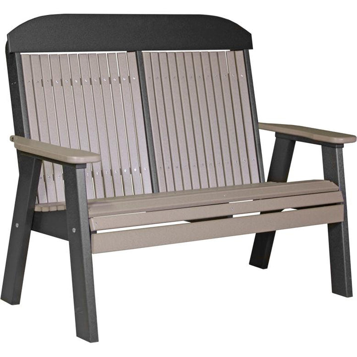 LC4CPBWWB-LuxCraft-Classic Bench - 4'-Weatherwood Black-Pangaea Patio