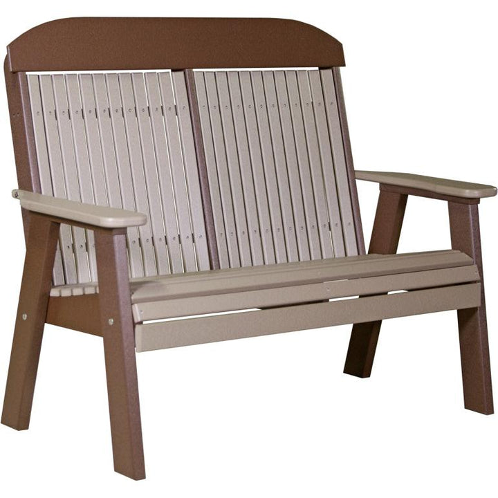 LC4CPBWWCBR-LuxCraft-Classic Bench - 4'-Weatherwood Chestnut Brown-Pangaea Patio
