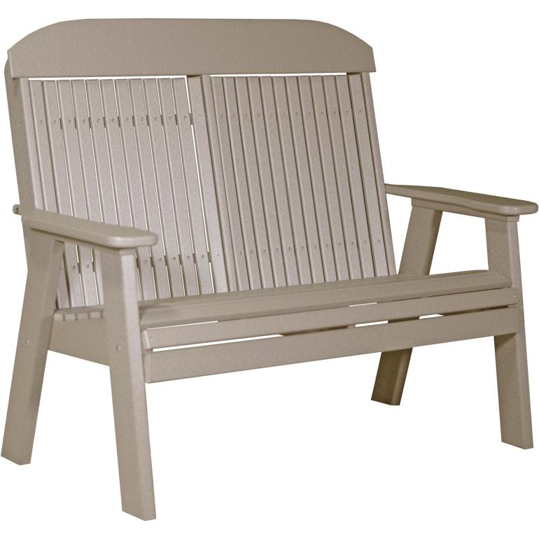 LC4CPBWW-LuxCraft-Classic Bench - 4'-Weatherwood-Pangaea Patio