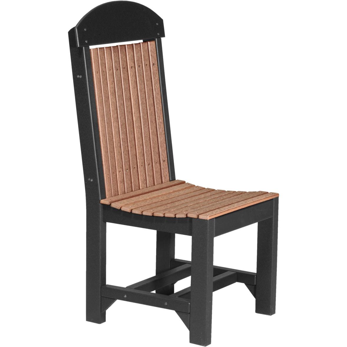 LCCSCDWWB-LuxCraft-Classic Side Chair-Dining-Weatherwood Black-Pangaea Patio