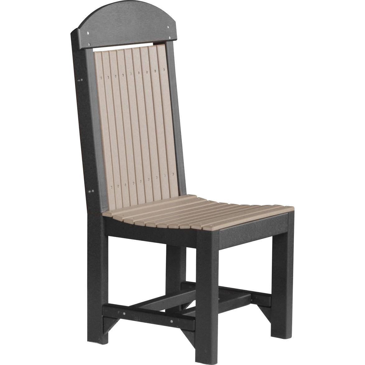 LCCSCDDGB-LuxCraft-Classic Side Chair-Dining-Dove Gray Black-Pangaea Patio