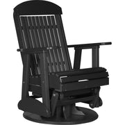 LC2SCPGBK-LuxCraft-Classic Swivel Glider Chair-Black-Pangaea Patio