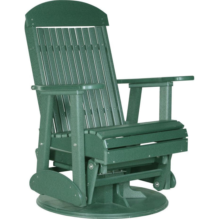 LC2SCPGG-LuxCraft-Classic Swivel Glider Chair-Green-Pangaea Patio