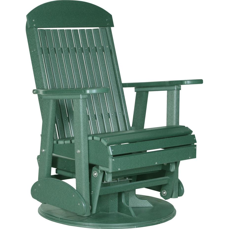 LC2SCPGG-LuxCraft-Classic Swivel Glider Chair-Green-Pangaea Patio