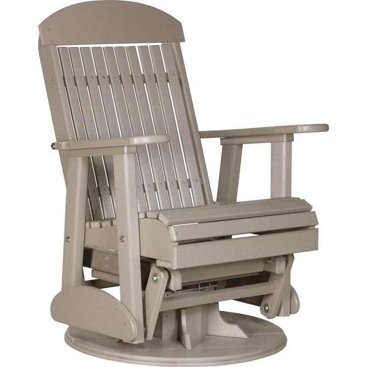 LC2SCPGWW-LuxCraft-Classic Swivel Glider Chair-Weatherwood-Pangaea Patio