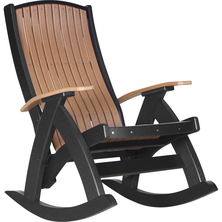 LCPCRCB-LuxCraft-Comfort Rocker-Cedar Black-Pangaea Patio