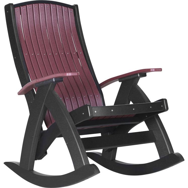 LCPCRCHB-LuxCraft-Comfort Rocker-Cherrywood Black-Pangaea Patio
