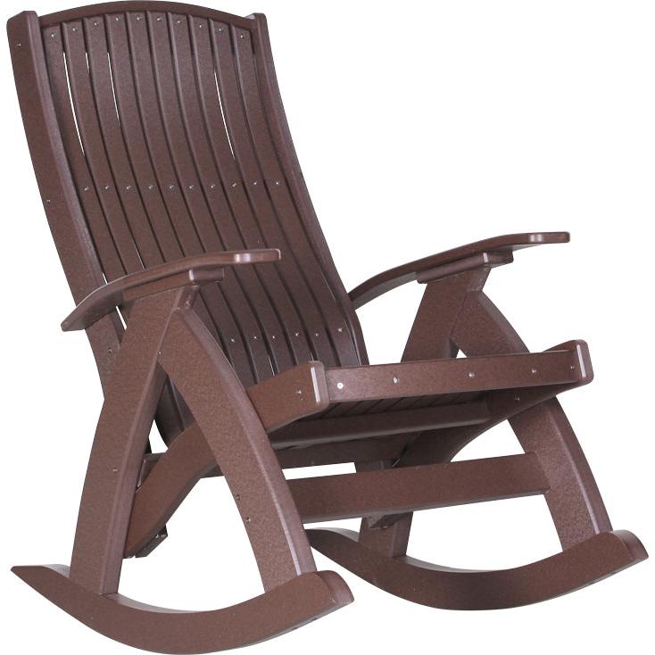 LCPCRCBR-LuxCraft-Comfort Rocker-Chestnut Brown-Pangaea Patio